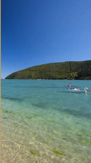 Clear water at a Knysna beach